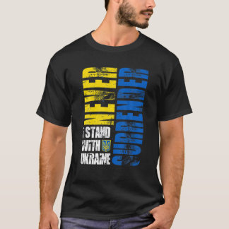 T-shirt Je Suis Aux Côtés De L'Ukraine Et Je Ne Me Suis Ja