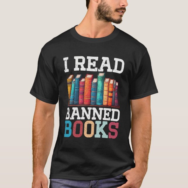 T-shirt Je Suis Avec Banned Books Lovers Bookworm Je Lis B (Devant)