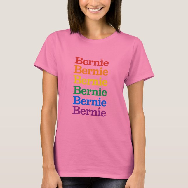 T-shirt Je suis avec Bernie Sanders - LGBT pour Bernie San (Devant)