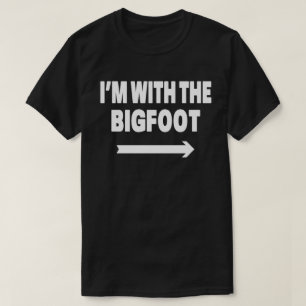 T-shirt Je suis avec Bigfoot Easy Halloween jumelés couple
