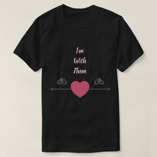 T-shirt Je suis avec ces hommes polygames (Design devant)