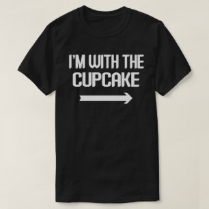 T-shirt Je suis avec Cupcake Easy Halloween jumelés Couple