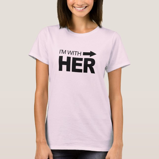 T-shirt Je suis avec elle (à droite) (Devant)