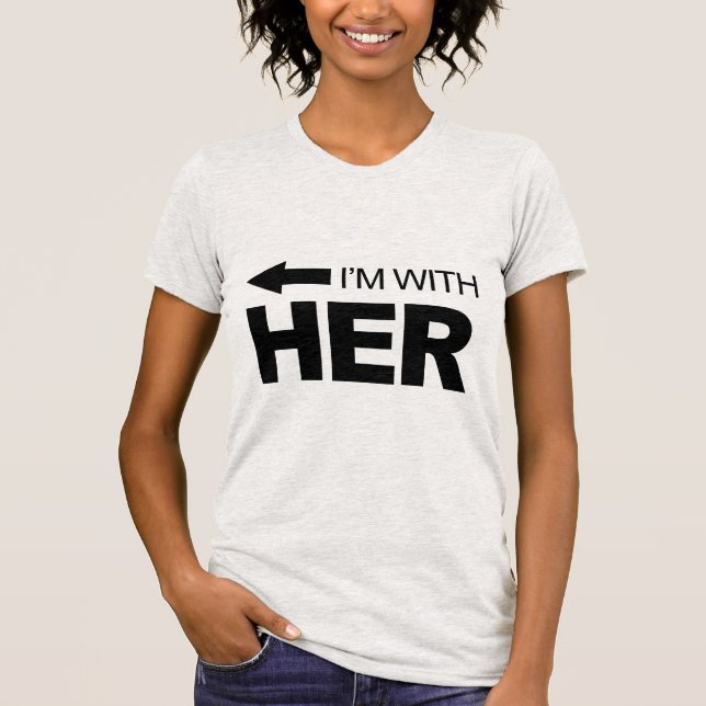 T-shirt Je suis avec elle (à gauche) (Devant)