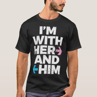 T-shirt Je Suis Avec Elle Et Lui Par Polyamory Polyamorous