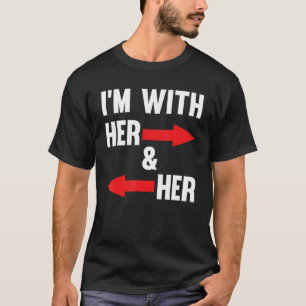 T-shirt Je suis avec elle et sa lesbienne par polyamory Po