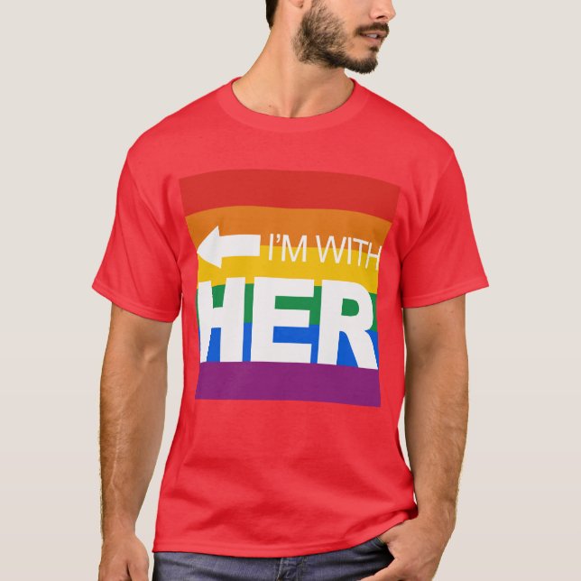 T-shirt Je suis avec elle (gauche) - .png (Devant)