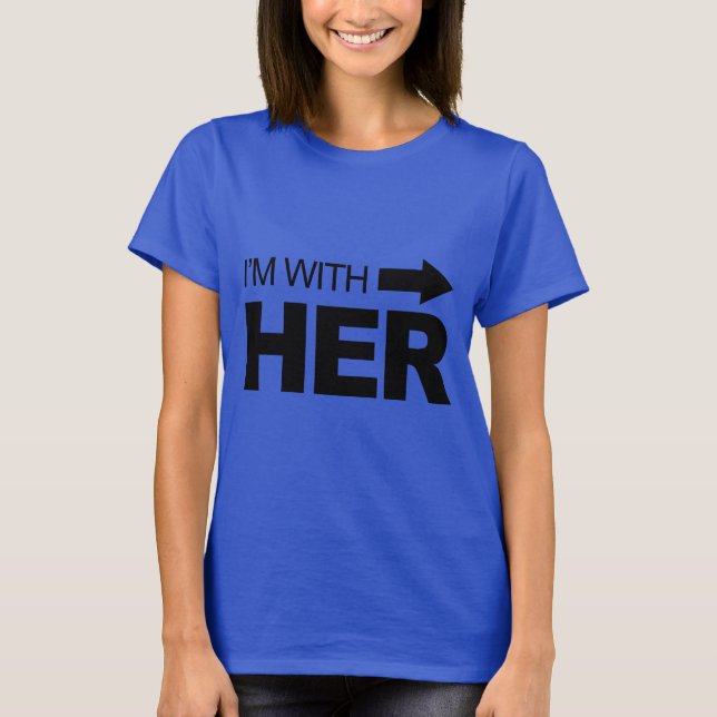 T-shirt Je suis avec elle (juste) (Devant)