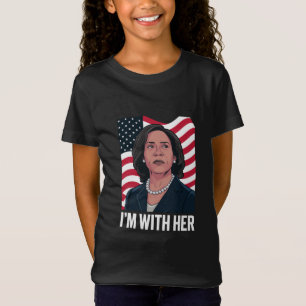 T-Shirt Je suis avec elle Kamala Vote pour le président 20