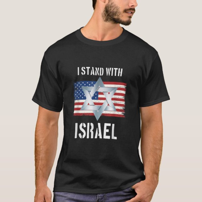 T-shirt je suis avec israël (Devant)