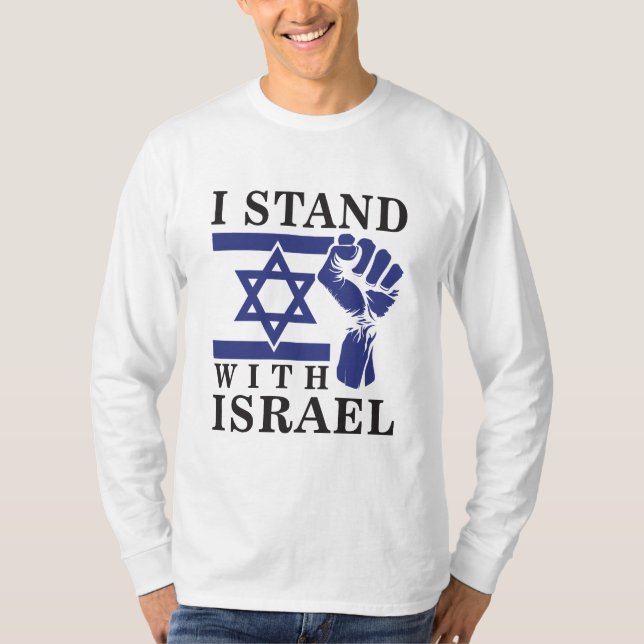 T-shirt Je Suis Avec Israël Et L'Humanité (Devant)