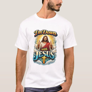 T-shirt Je suis avec Jésus – Graphique de foi audacieuse C