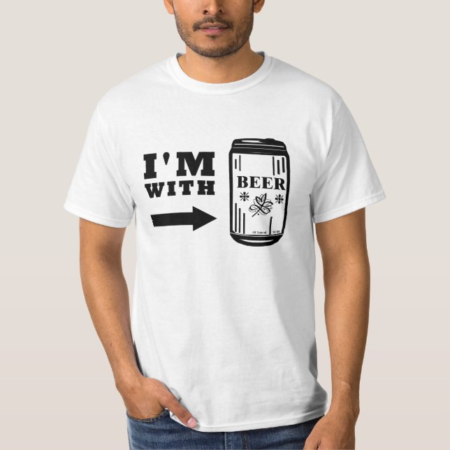T-shirt Je suis avec la bière (Devant)