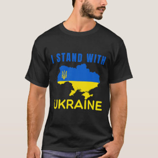 T-shirt Je suis avec la carte de l'emblème du drapeau de l