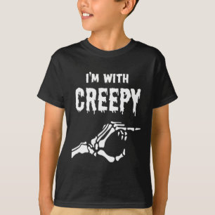 T-shirt Je suis avec la main de squelette Déplaisante Hall
