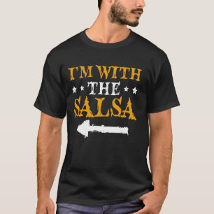 T-shirt Je suis avec la Salsa drôle couple Halloween