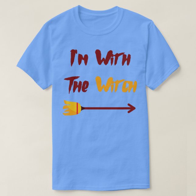 T-shirt Je Suis Avec La Sorcière (Design devant)