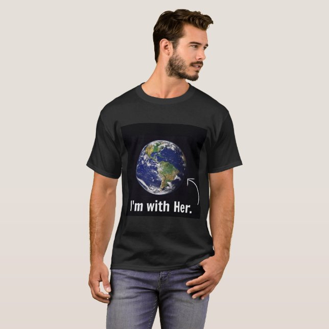T-shirt Je suis avec la Terre (Devant entier)