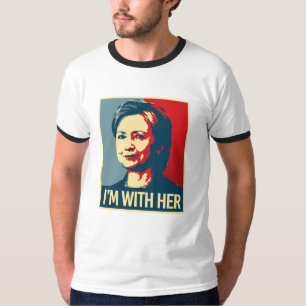 T-shirt je suis avec l'affiche de hillary - -