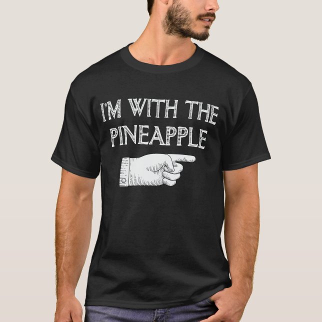 T-shirt Je suis avec l'ananas drôle à jumeler Halloween (Devant)