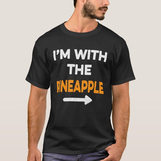 T-shirt Je suis avec l'ananas Easy pas cher collant Hallow (Devant)