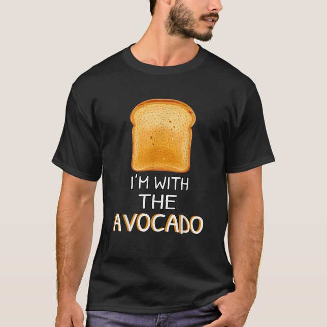 T-shirt Je suis avec l'Avocado Avocadolovers Toast Hallowe (Devant)