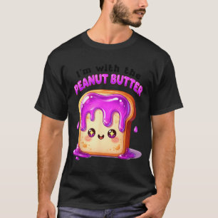 T-shirt Je suis avec le beurre de cacahuète drôle de coupl