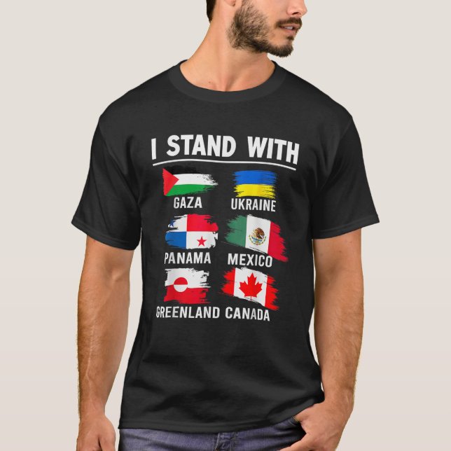 T-shirt Je Suis Avec Le Canada Groenland Mexique Panama Ga (Devant)