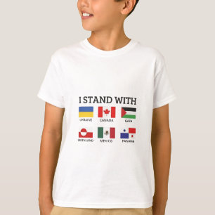 T-shirt Je Suis Avec Le Canada Mexique Gaza Ukraine