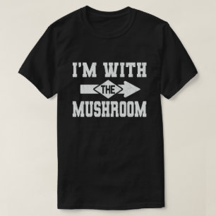 T-shirt Je suis avec le champignon drôle couple Halloween