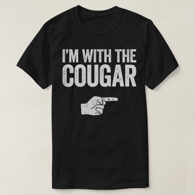 T-shirt Je suis avec le costume Cougar Correspondant (Design devant)