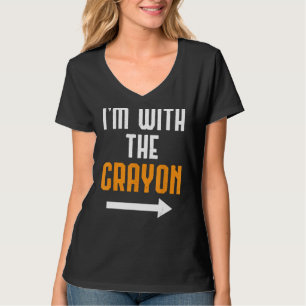 T-shirt Je suis avec le costume de chemise Crayon Drôle Ha