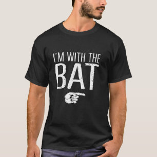 T-shirt Je suis avec le costume de jumelage de chaume Lazy