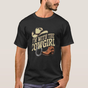 T-shirt Je suis avec le costume d'Halloween de cowgirl pap
