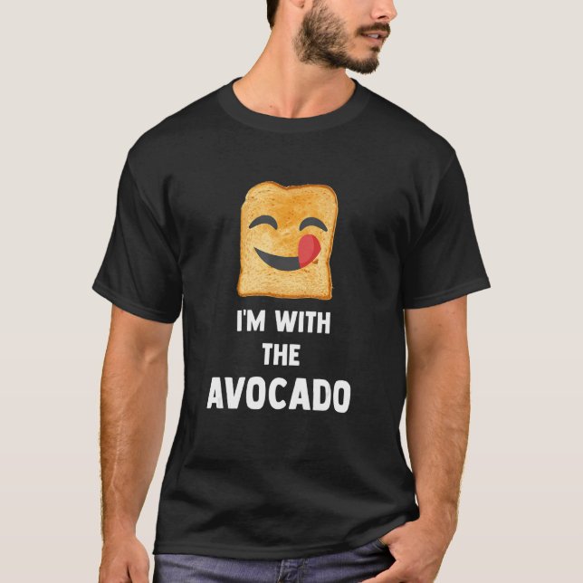 T-shirt Je suis avec le costume d'Halloween toast Avocado  (Devant)