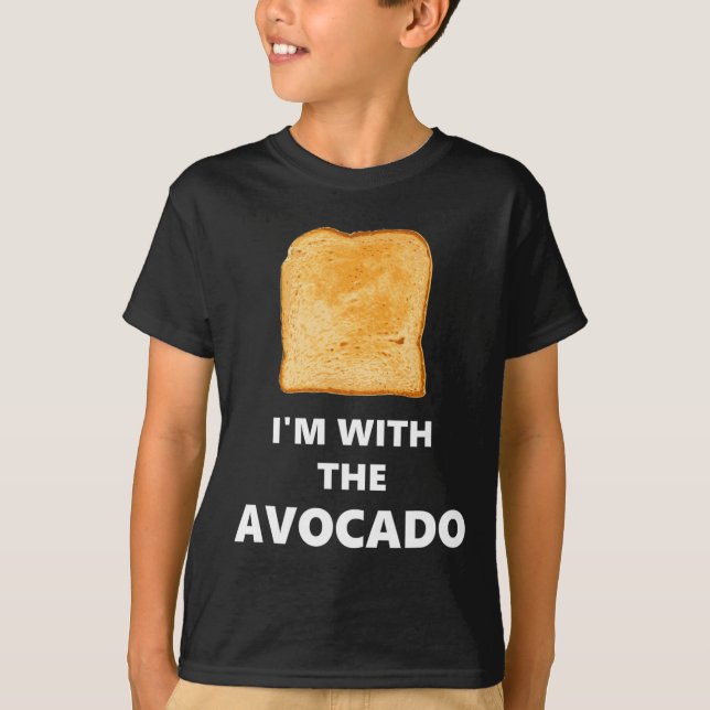 T-shirt Je suis avec le costume d'Halloween toast Avocado (Devant)