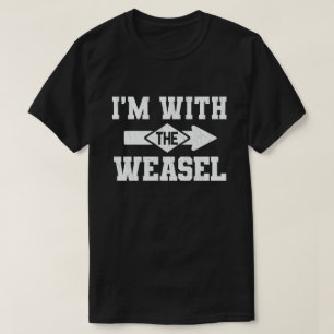 T-shirt Je suis avec le costume d'Halloween Weasel Funny C