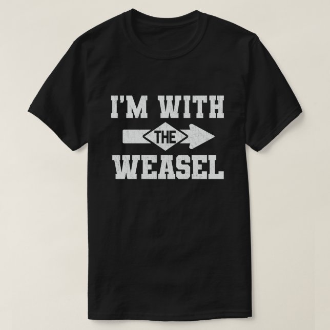 T-shirt Je suis avec le costume d'Halloween Weasel Funny C (Design devant)