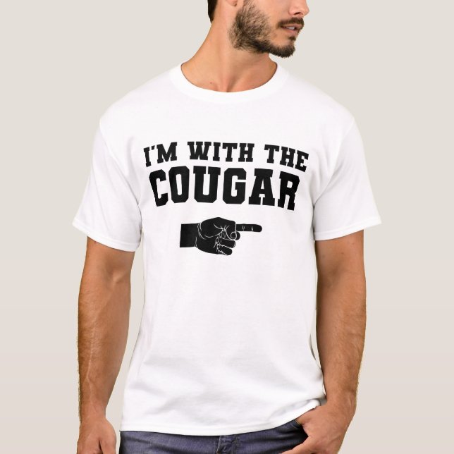 T-shirt Je suis avec le Cougar (Devant)