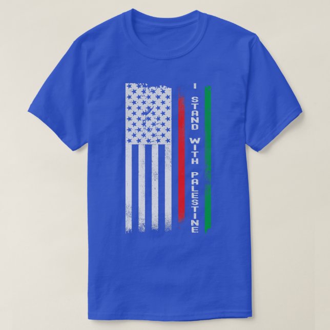 T-shirt Je Suis Avec Le Drapeau De Palestine (Design devant)
