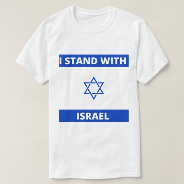 T-shirt Je Suis Avec Le Drapeau D'Israël (Design devant)