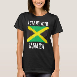 T-shirt Je Suis Avec Le Drapeau Jamaïcain