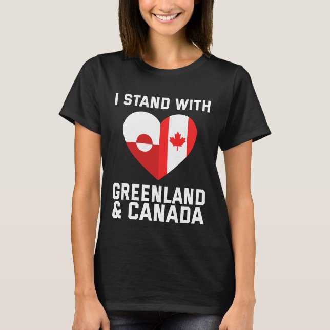 T-shirt Je Suis Avec Le Groenland Et Le Canada (Devant)