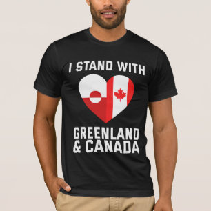 T-shirt Je Suis Avec Le Groenland Et Le Canada
