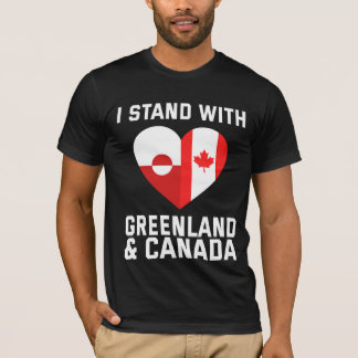 T-shirt Je Suis Avec Le Groenland Et Le Canada