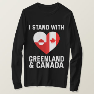 T-shirt Je Suis Avec Le Groenland Et Le Canada