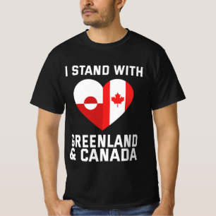 T-shirt Je Suis Avec Le Groenland Et Le Canada