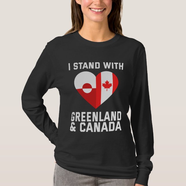 T-shirt Je Suis Avec Le Groenland Et Le Canada (Devant)