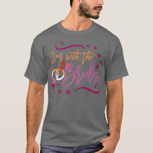 T-shirt Je suis avec le groupe de la mariée pour un mariag