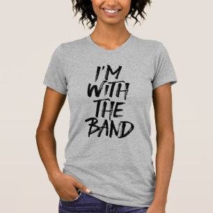 T-shirt Je suis avec le lettrage balayé par bande